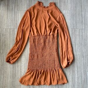 HYFVE Terracotta Long Sleeve Dress